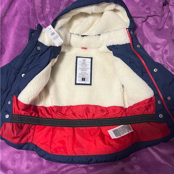 Boys Navy Blue Winter Jacket - Picture 4 of 4